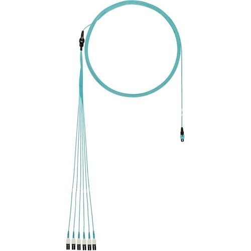 Panduit FX8RP7NUSQNM015 Fiber Optic Patch Cable, 8-Fiber OM3 Round Harness Plenum with PANMPO