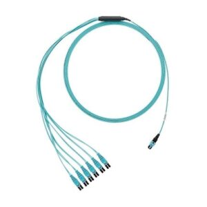 Panduit FXTRL8NQSONM2.5 12-Fiber Round Harness Cable Assembly, OM3, LSZH, PanMPO M to Push/Pull Duplex LC