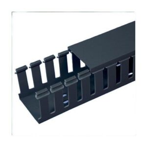 Panduit G1X1BL6 Round Hole Duct, Polyvinyl Chloride, 2"x3"x6', Black