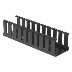 Panduit G2X1BL6 Panduct PVC Wide Slot Base Wiring Duct, Mounting Holes 2x1", 6', Black