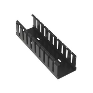 Panduit G2X2BL6 Panduct Wide Slot Wiring Duct, Mounting Holes 2.12" x 2.25", 6' Long, Black