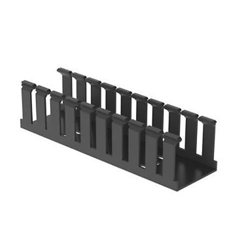 Panduit G2X2BL6 Panduct Wide Slot Wiring Duct, Mounting Holes 2.12" x 2.25", 6' Long, Black