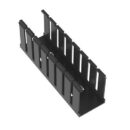 Panduit G2X3BL6 Panduct Wide Slot Wiring Duct, Mounting Holes 3.12" x 2.25", 6' Long, Black