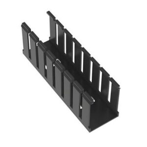 Panduit G2X3BL6 Panduct Wide Slot Wiring Duct, Mounting Holes 3.12" x 2.25", 6' Long, Black