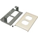 Wiremold G3043BE 3000 Series Single Gang Duplex Device Plate, Gray