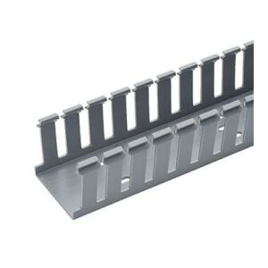 Panduit G3X2BL6 Panduct Wide Slot Wiring Duct, Mounting Holes 2.12" x 3.25", 6' Long, Black