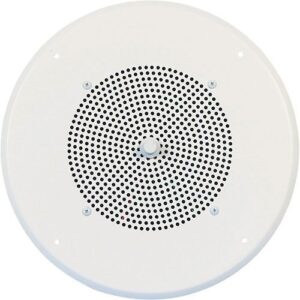 Speco G86T 86 Series 8" 70/25V Classic Grille In-Ceiling Speaker with Volume Control Knob, White