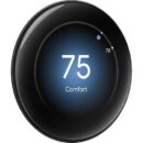 Google Nest Learning Thermostat (4th Gen) with Nest Temperature Sensor (2nd Gen), Polished Obsidian (GA05169-US)