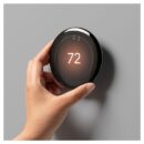 Google Nest Learning Thermostat (4th Gen) with Nest Temperature Sensor (2nd Gen), Polished Obsidian (GA05169-US)