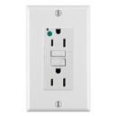 Leviton GFNT1-HFW Self-Test GFCI Outlet with Wall Plate, 15A 125V, White