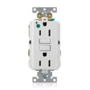 Leviton GFNT1-HFW Self-Test GFCI Outlet with Wall Plate, 15A 125V, White