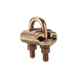 Panduit GPC2250-38-X Bronze Grounding Clamp with U-Bolt for 2 Cables