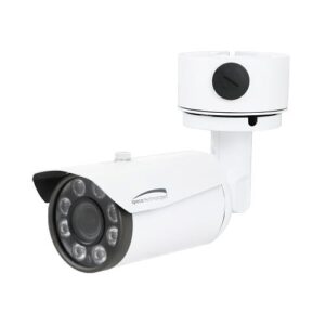 Speco H5B1M 5MP HD-TVI Motorized Bullet Camera with Junction Box, 2.7-13.5mm Motorized Lens, WDR, White
