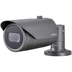 Hanwha HCO-6080R 2MP Analog HD IR Bullet Camera, 3.2-10mm Motorized Varifocal Lens, Dark Gray