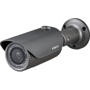 Hanwha HCO-7020RA HD+ Series 4MP Outdoor Analog HD IR Bullet Camera, 4mm Fixed Lens, Dark Gray