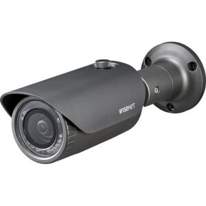 Hanwha HCO-7030RA HD+ Series 4MP Outdoor Analog HD IR Bullet Camera, 6mm Fixed Lens, Gray