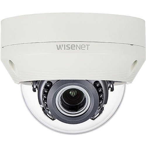 Hanwha HCV-6080R 2MP Analog HD IR Vandal Dome Camera, 3.2-10mm Motorized Varifocal Lens, Ivory