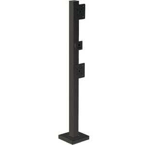 Pedestal Pro HD-78-4-TSP 78" Triple Head, Heavy Duty Pedestal, Black