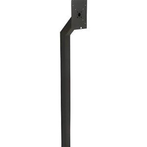 Pedestal Pro HD-DC-IN Access Control Mounting Post, 72-Inch Black Steel Pedestal, Inground Mounting