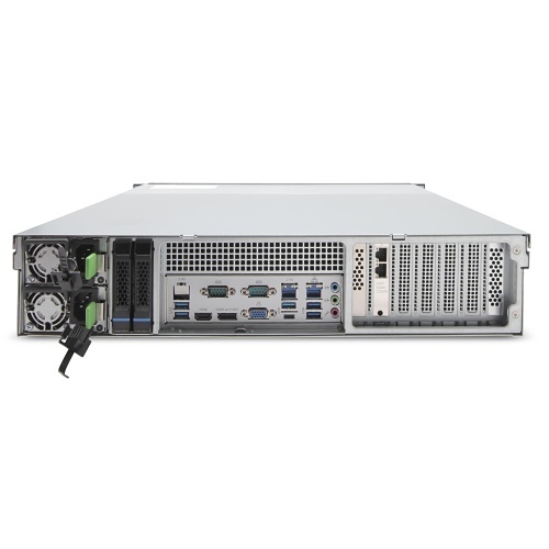 Exacq IP08-80T-FARW-E A-Series IP 2U Rackmount Redundant Frontload NVR with 8 IP Enterprise Licenses, Windows 10 IoT Ent LTSC, 80TB