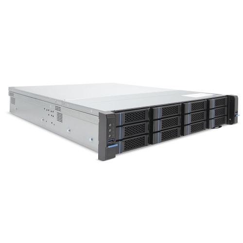 Exacq IP08-80T-FAW-E A-Series IP Rackmount Frontload NVR with 8 IP Enterprise Licenses, Windows 10 IoT Ent LTSC, 2U, 80TB
