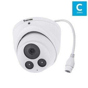 VIVOTEK IT9380-H C-Series 5MP WDR Pro Smart IR Turret IP Camera, 2.8mm Fixed Lens, White