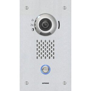 Aiphone IX-DVF SIP Compatible Flush Mounted IP Video Door Station, Vandal Resistant Stainless-Steel Faceplate