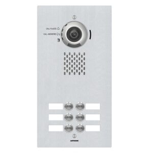 Aiphone IX-DVF-6 IX Series 6-Call Button IP Video Door Station, Flush Mount, Stainless Steel