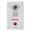 Aiphone IX-DVF-RA-FR IX Series IP Video Emergency Station with Call Button in French, Flush Mount, Vandal Resistant, Stainless Steel