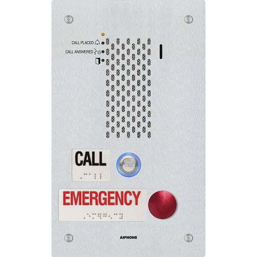 Aiphone IX-SSA-2RA IP Audio Emergency Station, SIP Compatible, ADA Compliant, 2-Call Buttons