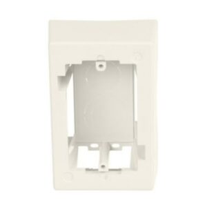 Panduit JB1WH-A Pan-Way Surface Mount Outlet Box, 1-Gang, Low Voltage, White