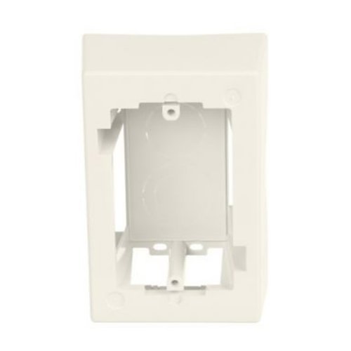 Panduit JB1WH-A Pan-Way Surface Mount Outlet Box, 1-Gang, Low Voltage, White