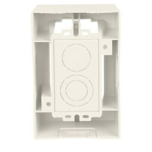 Panduit JB1WH-A Pan-Way Surface Mount Outlet Box, 1-Gang, Low Voltage, White