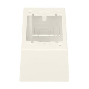 Panduit JBP1DWH Pan-Way Power Rated Deep Surface Mount Raceway Junction Box, 1-Gang, 2-Piece, White
