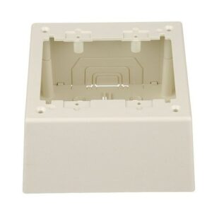 Panduit JBP2DIW Pan-Way Power Rated Deep Surface Mount Raceway Junction Box, 2-Gang, 2-Piece, Off-White