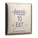 Alarm Controls JP1-5 JP Series Jumbo Push Plate, "Press to Exit", Pneumatic Time Delay, Stainless Steel