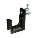 Panduit JP2SBC50-L20 StrongHold J-Hook 0.5", PA 6.6/Metal, Screw-On Clamp, 2", 50-Piece, Black