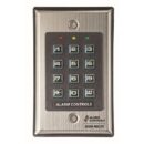 Alarm Controls KP-100A KP Series Flush Mount Digital Keypad, 50 Visitor Codes, Single Gang, Red, Green, Yellow LED, Stainless Steel