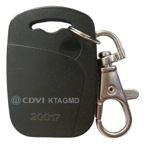 CDVI KTAGMD25 Mifare EV1 DESfire 4K Proximity Key Ring Badge, 13.56Mhz, 25-Pack, Black