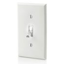 Leviton L1461-2C LED Toggle Illuminated Switch, 15A Capacity, Single Pole Design with Grounding Clip
