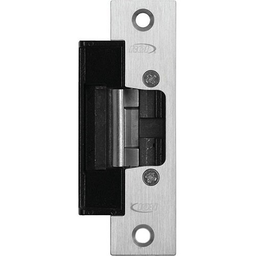 RCI L6514 6 Series Centerline Electric Strike, Low Profile, ANSI Square Corners, Brushed Stainless Steel