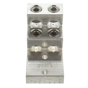 Panduit LAM4SB600-38-1Y Aluminum Mechanical Lug with 2 Holes and 4 Barrels