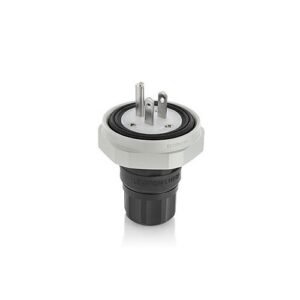 Leviton LNR80-1E Power Plug, NEMA 5-15, 15A, 125V, 2 Poles and Ground, 3-Wire Configuration