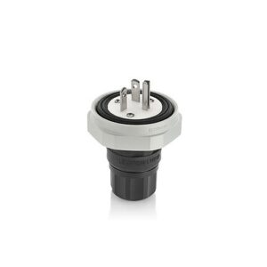 Leviton LNR80-4E Connectors, EB Plug NEMA 6-20P 20A-250V 2P 3W GRND