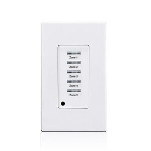 Leviton LVS-5W 5-Button Low Voltage Light Switch, White