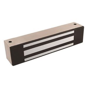 Securitron M32FBM Magnalock 600lbf Electromagnetic Lock, 12/24V DC, Face Drilled, Magnetic Bond Sensor Metric, Satin Stainless Steel