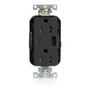 Leviton M56AC-E 15A Lev-Lok USB Tamper-Resistant Outlet Type A-C