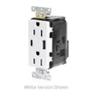 Leviton M56AC-R 15A Lev-Lok USB Tamper-Resistant Outlet Type A-C