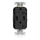 Leviton M58AA-E 20A Lev-Lok USB Tamper-Resistant Outlet Type -A