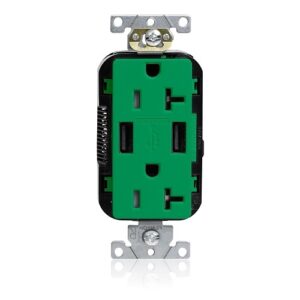 Leviton M58AA-N 20A Lev-Lok USB Tamper-Resistant Outlet Type -A